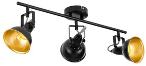 Eglo 75513 - Bodové svietidlo THORNTON 3xE14/28W/230V čierna/zlatá