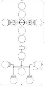 Luster HYDRO 8xE27/60W/230V