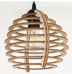 Závesné svietidlo Timber, 4x drevené tienidlo, o, n