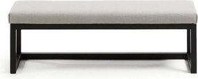 Čierna/sivobéžová lavica Loya – Kave Home