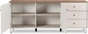Vintino Komoda CELIA – 183 cm, kašmír/dub Castello