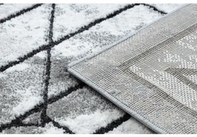 Moderný koberec COZY Tico, geometrický - Štrukturálny, dve vrstvy rúna, šedá Veľkosť: 280x370 cm