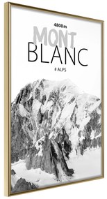 Artgeist Plagát - Mont Blanc [Poster] Veľkosť: 30x45, Verzia: Zlatý rám s passe-partout