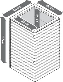 Stĺpovité kvetináče »Tinus«, 2 ks