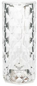 Stolná lampa Torre, 1x transparentné PVC tienidlo, RGB
