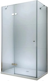 Mexen Roma, sprchovací kút 80 (dvere) x 50 (stena) cm, 6mm číre sklo, chrómový profil, 854-080-050-01-00