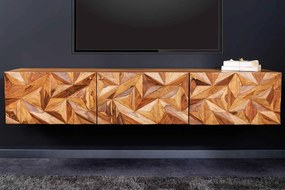 Dizajnový závesný TV stolík Halia 160 cm Sheesham
