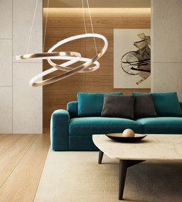 Toolight Toolight, LED závesné svietidlo 50cm, 32W, G005-CP, zlatá lesklá, OSW-09746