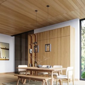 Sollux SL.1311 - Luster na lanku ARIES 1xE27/15W/230V buk/wenge