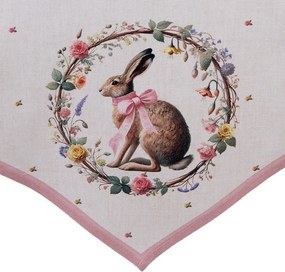 Behúň na stôl zajac s kvetmi Easter Whispers Collection - 50*160 cm
