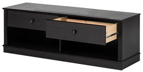 Tmavohnedý TV stolík z borovicového dreva 137x47 cm Anita – Støraa