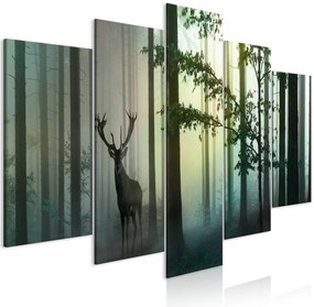 Artgeist Obraz - Morning (5 Parts) Wide Green Veľkosť: 100x50, Verzia: Premium Print
