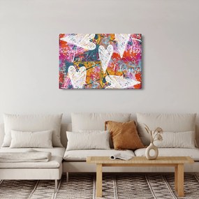 Obraz - Srdce na abstraktnom pozadí (90x60 cm)