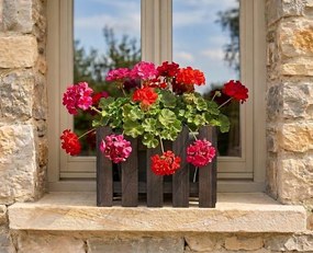 AMADEA Drevený obal na kvetináč tmavý, 37x37x30cm Český výrobok