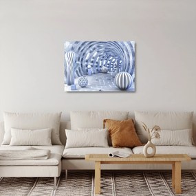 Sklenený obraz - 3D abstrakcia (70x50 cm)