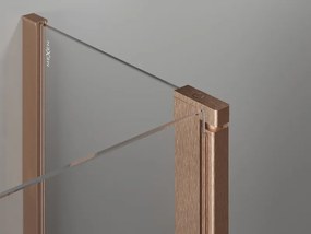 Mexen, Mexen Mist Duo sklápací sprchový kút 105 x 80 cm, transparentný, brúsená meď - 8A4-105-080-65-00