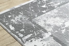 Koberec AKRYL VALS 0W1738 C53 87 Ramka beton, tmavý sivý / svetlý sivý