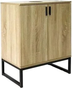 Ceramia Easy skrinka pod umývadlo bez umývadla 60x73x36 cm svetlý dub lesk EASYUMDO