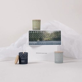 SKANDINAVISK Darčeková sada mini sviečok ESCAPE – 3 x 65 g