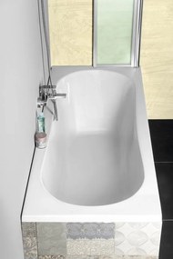 Aqualine Aqualine, JIZERA vaňa 160x70x39cm bez nožičiek, biela, G1670