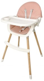 Detská jedálenská stolička 2v1 |  ružová