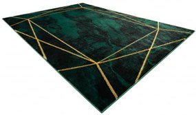 Koberec EMERALD exkluzívny 1022 glamour, styl geometrický, marmur  fľaškovo zelený / zlatý