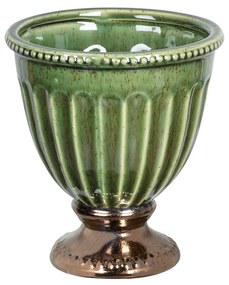 Madame Coco Béžová keramická váza, 16 cm, Rochelle Farba: Zelená
