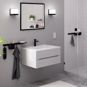 Hansgrohe Logis, páková umývadlová batéria 110 Fine s odtokovou súpravou Push-Open, čierna matná, HAN-71252670