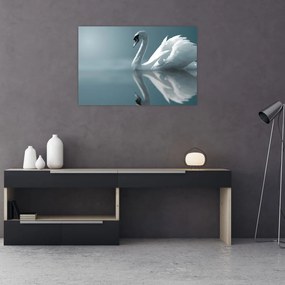 Obraz - Biela labuť (90x60 cm)