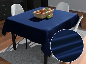 Biante Saténový štvorcový obrus polyesterový Satén LUX-047 Námornícka modrá 120x120 cm