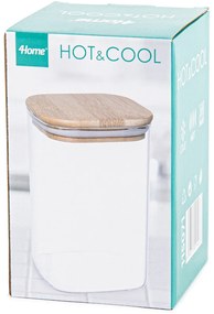 4Home Sklenená dóza na potraviny s viečkom Bamboo, 950 ml, 950 ml
