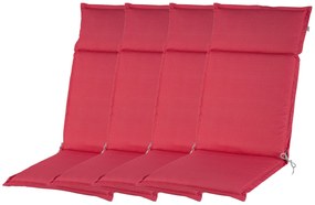 Livarno home Podložka na kreslo s vysokým operadlom Houston, ružová, 4 kusy  (800006045)