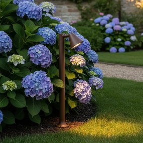 Moderný vonkajší stĺpik hrdzavohnedý 60 cm IP44 nastaviteľný - Ciara