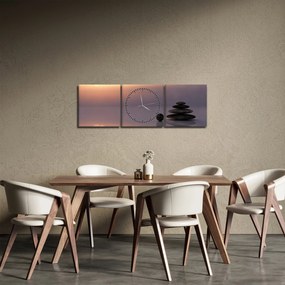 Obraz - Vyrovnanosť (s hodinami) (90x30 cm)