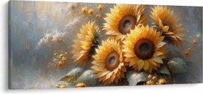 Obraz - Maľba slnečníc (120x50 cm)