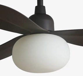 FARO 34301-11L - Stropný ventilátor PALMA 1xE27/15W/230V hnedý pr. 129 cm IP44 + diaľkové ovládanie