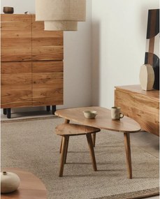 Konferenčný stolík z masívu akácie v prírodnej farbe 60x110,5 cm Duvani – Kave Home