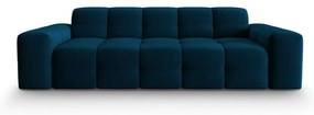 Tmavomodrá zamatová pohovka 222 cm Kendal - Micadoni Home