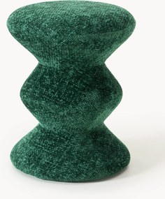 Okrúhly čalúnený pomocný stolík Zig Zag