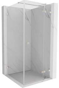 Mexen Lunar T, výklopný sprchový kút pravý 120 x 120 cm, 8mm číre sklo, oceľový profil, 834T-120-120-97-00-P