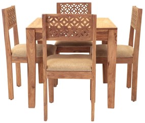 furniture-nabytek.cz - Drevený jedálenský set pre 4 osoby z masívneho palisandrového dreva