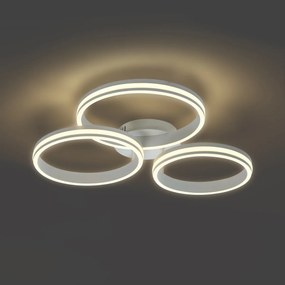 Stropné svietidlo biele vrátane LED 3-krokové stmievateľné 3-svetelné - Navara