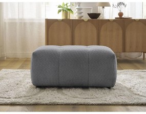 Sivá podnožka z textílie buklé Roxelane – Bobochic Paris