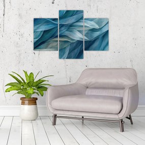 Obraz - Modrobiele vlnky (90x60 cm)