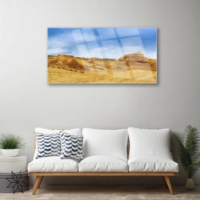 Skleneny obraz Púšť vrcholky krajina 125x50 cm