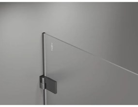 Mexen Lunar-B Duo sklápací sprchový kút 90 x 75 cm, číre sklo, brúsený grafit, 832-090L-075P-66-00