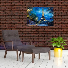 Obraz - Olejomaľba Eiffelovej veže (70x50 cm)