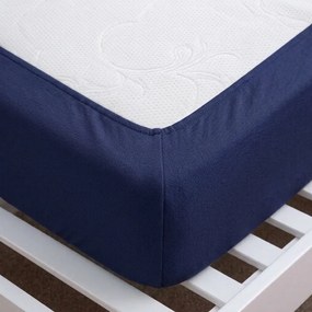 4Home jersey prestieradlo tmavomodrá, 180 x 200 cm