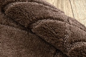 Kúpeľňový koberček SUPREME LINES línie, hnedý kruh