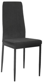 Kondela Jedálenská stolička, tmavosivá/čierna, ENRA